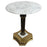 Italian Hollywood Regency Round Marble Brass & Bronze Base Wine Table or Stand