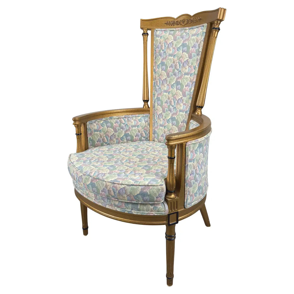 19th Century French Louis XVI Style Wingback Chair