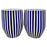 Art Deco Style Blue & White Cylindrical Resin Side, End Table or Stool, a Pair