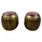 Mid-Century Modern Style Bronze Ottoman or Stool with Leather Top, a Pair