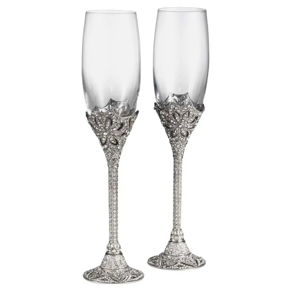 Olivia Riegel Windsor Swarovski crystals Flute, Set of 2