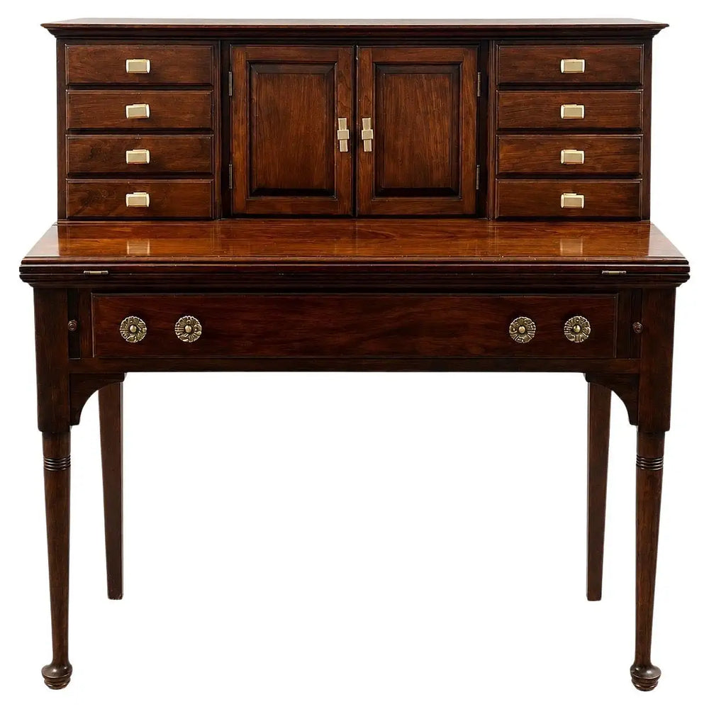Queen Anne Style Pennsylvania House Secretary Writing Desk in Cherry Wood