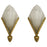 French Art Deco Brass & Frosted Glass Shield Shaped Wall sconce, a Pair