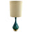 Mid-Century Modern Green Malachite Teardrop Design Table Lamp w Custom Shade