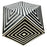 Art Deco Style Sculptural Resin Black & White Pedestal , Side End Table or Stool