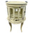 French Louis XV Provincial Style Distressed Off-white Serving Table w Tray