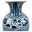 Chinese Early Ming Dynasty Style Warrior Motif Blue & White Porcelaine Vase