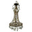 Vintage French Empire Style Gilt Bronze & Tiered Crystal & Beads Chandelier
