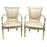French Academic Revival Louis XVI Style Off-White Painted Chair C 1930's, a Pair