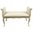 20th C French Louis XV Style Off-White & Beige Upholstered Bench or Window Seat