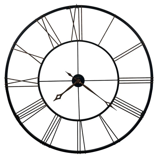 Vintage Industrial Howard Miller "Postema" 49" Oversized Wrought-Iron Wall Clock