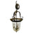 French Regency Style Bell Jar Pendant with Seeded Glass and Acanthus Leaf Bronze