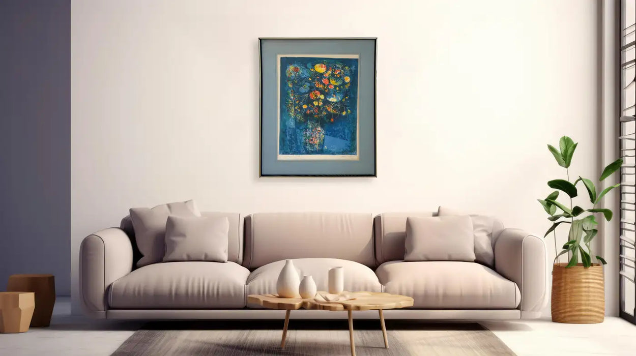 Hoi Lebadang "Floral Still Life" Artist Proof Lithograph, Signed & Framed