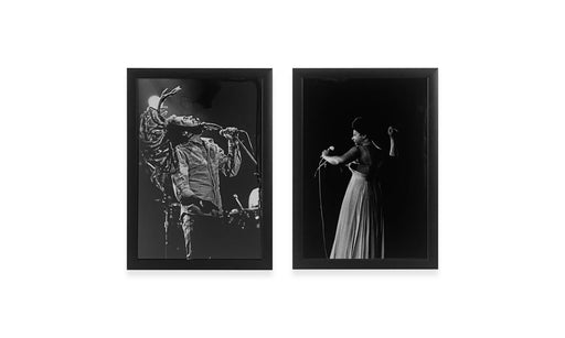 Aretha Franklin and Bob Marley Photography Prints by Brian O'Conner, a Set of 2