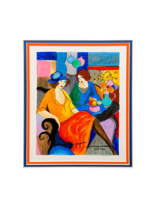 Tarkay Limited Edition Serigraph Titled " Sisters" Signed, Numbered & Framed 2007