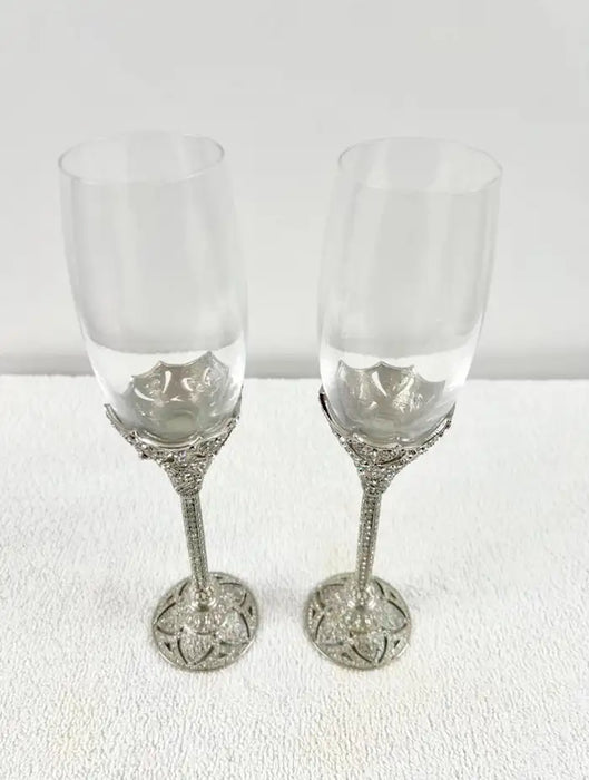 Olivia Riegel Windsor Swarovski crystals Flute, Set of 2