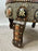 Portuguese Colonial Style Leather & Filigree Design Throne Chair