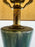 Mid-Century Modern Green Malachite Teardrop Design Table Lamp w Custom Shade