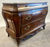 Karges Louis XVI Style Bombe Burl Walnut Three-Drawer Commode or Chest, 1980's