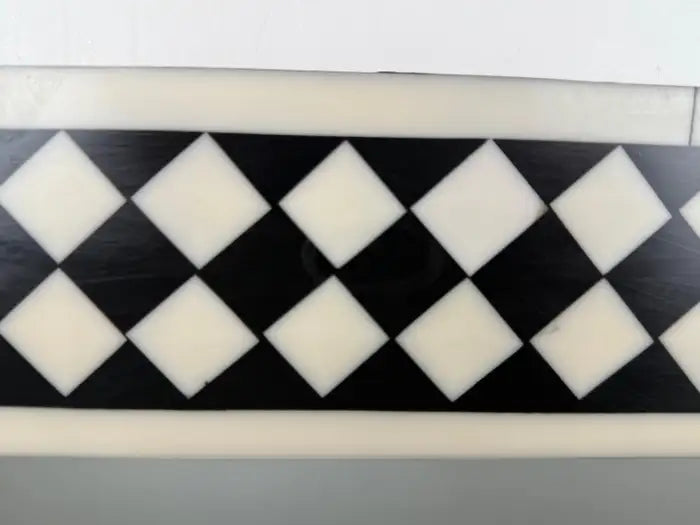 Art Deco Style Black & White Resin Diamond Design Wall, Table or Mantel Mirror