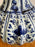 Oriental Chinese Ming Dynasty Style Blue & White Table Lamp w Org Shades, A pair