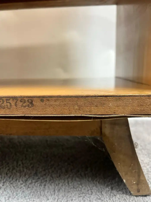 Mid-Century Modern R-Way Birdseye Maple Nightstand or End Table , a Pair