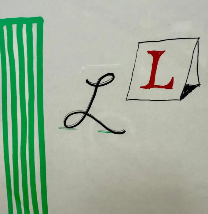 David Hockney — Letter L from Hockney’s Alphabet, 1991 - Lithograph, Framed 1991