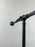 Industrial Style Adjustable Cantilever Arm Floor Lamp with Burlap Drum Shade