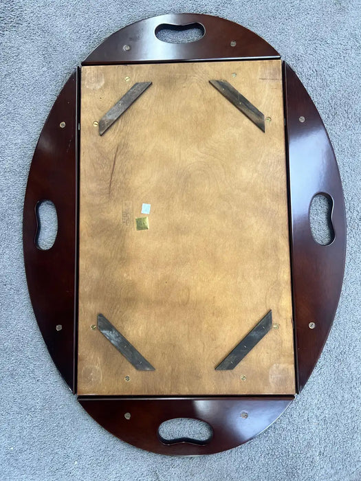English Style Bombay Company Butler's Tray Table Cherry Wood Drop Leaf Serving