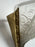 French Art Deco Brass & Frosted Glass Shield Shaped Wall sconce, a Pair