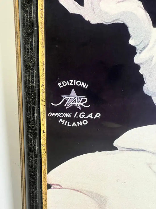 Marcello Dudovich Vermouth Bianco Martini & Rossi, Torino Poster, Framed