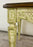 French Louis XVI Style Carved & Antiqued Finish Green Side or End Table