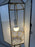 Art Deco Style Frosted White Milk Glass & Bronze Octagonal Pendant, a Pair