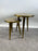 Mid Century Modern Brass Round Nest Side Table, Set of 2