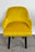 Mid Century Modern Style Yellow Velvet & Ebony Dining or Side Chair, Set of 4