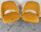 Eero Saarinen for Knoll MCM Tumeric Orange Uphostery Side Chair, a Pair