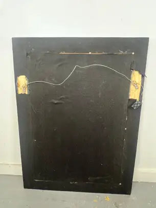 Art Deco Style Black & White Resin Diamond Design Wall, Table or Mantel Mirror