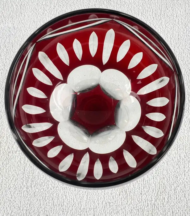 Rare Murano Glass Decanter in Cobalt Blue with Jewel-Tone StemGlasses Set, 7 Pcs