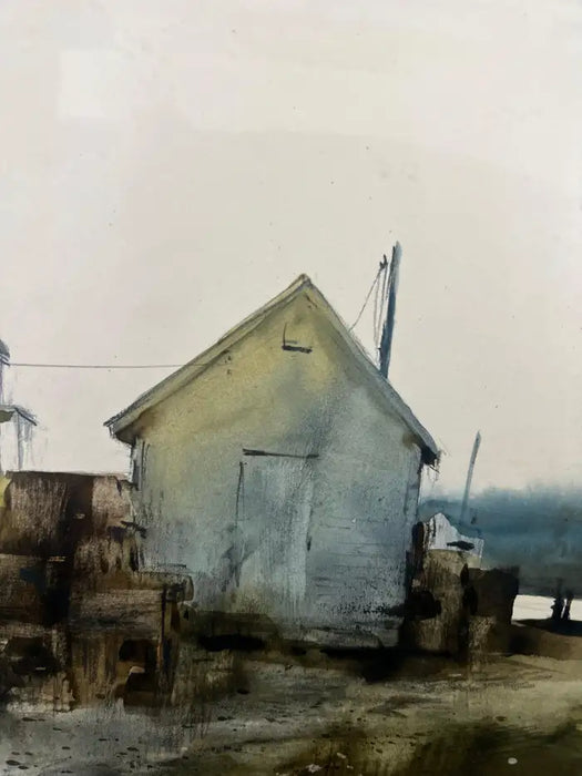 Philip Jamison Coastal Scene Watercolor Painting , Signed & Framed 1950's