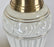 Lenox Empire Style Fluted Column White Porcelain & Brass Table Lamp, a Pair