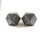 Art Deco Style Sculptural Resin Black and White Side or End Table, a Pair