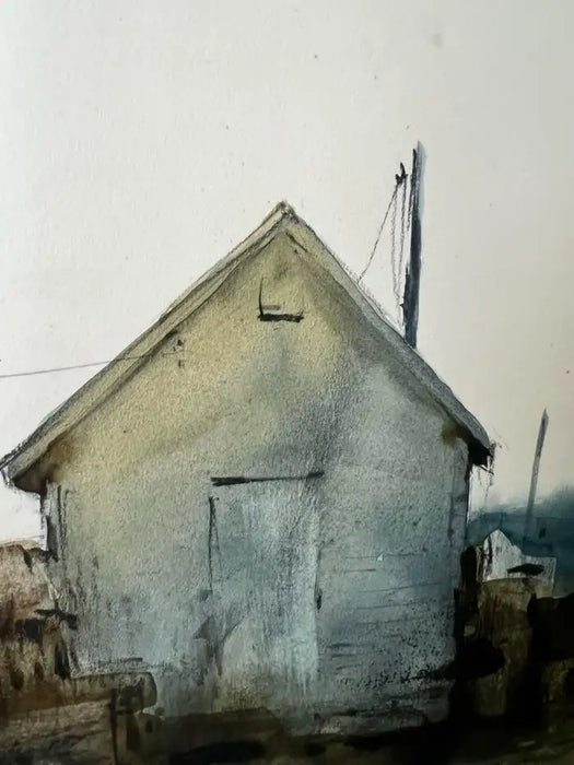 Philip Jamison Coastal Scene Watercolor Painting , Signed & Framed 1950's