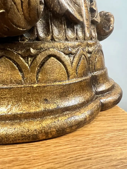 French Louis XVI Style Urn Form with Acanthus Motifs Gilded Wall Bracket, a Pair