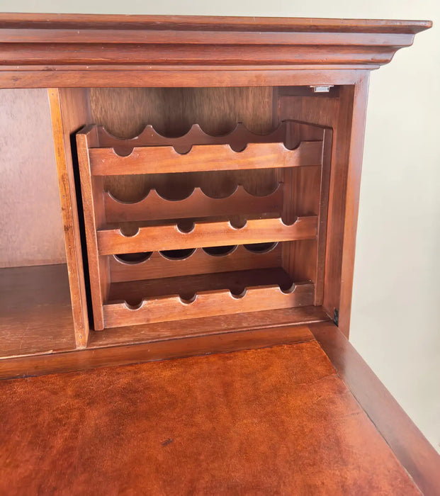 Traditional Style Mahogany Wine Bar Secretary Cabinet by South Cone Trading Co