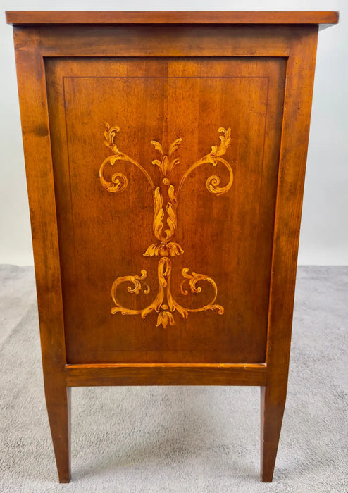 Italian Neo-Classical Marquetry Chest of Drawers, Commode or Nightstand, a Pair