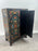 Vintage Asian Black Lacquered Cabinet or Chest with Hand-Painted Floral Motif