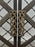 Art Deco Style Black & Bronzed Metal Two-Door & Diamond Design Fireplace Screen