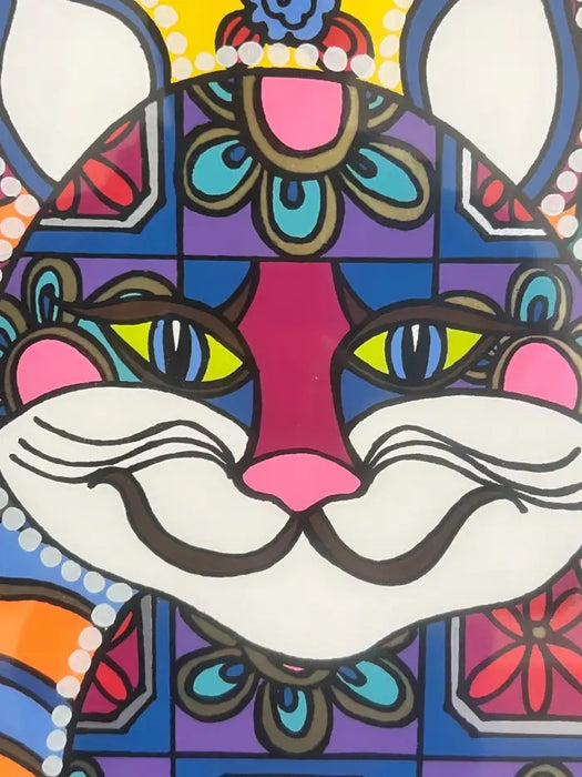 Mara Lynn Abboud Calico Cats Screenprint Artist Proof , Signed & Framed 1990's
