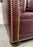 Hancock & Moore English Style Chesterfield Cranberry leather Sofa & Sofa Bed