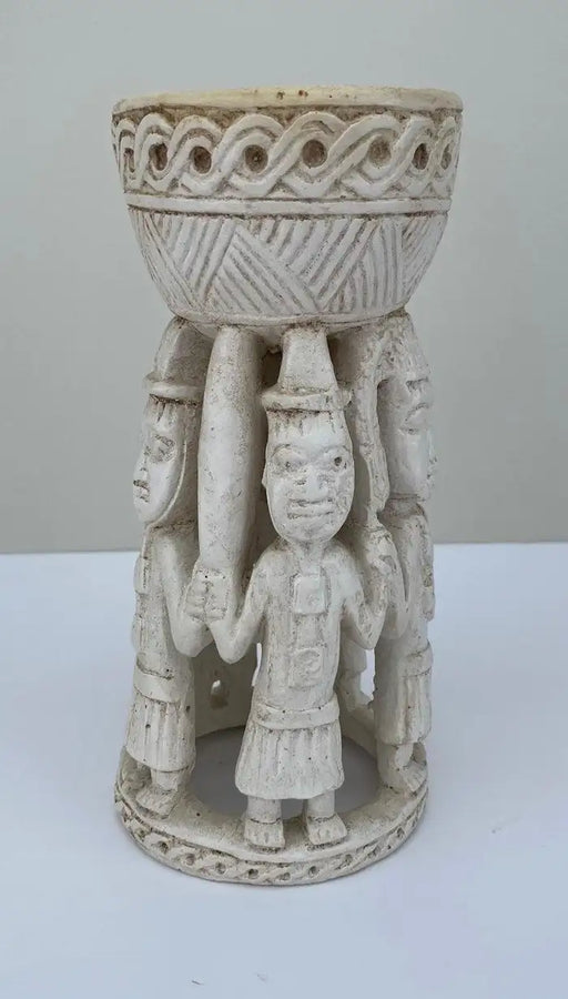 Vintage Tiki Candle Holder, Bowl, or Chalice Warriors 1980's